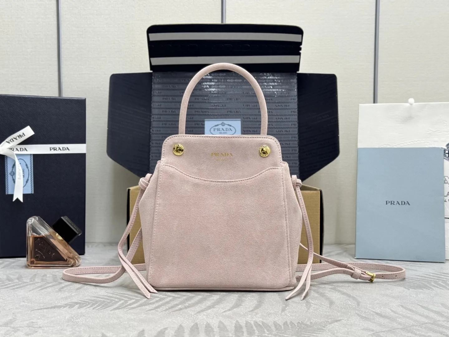 Suede Top-Handle Crossbody Bag D85018571