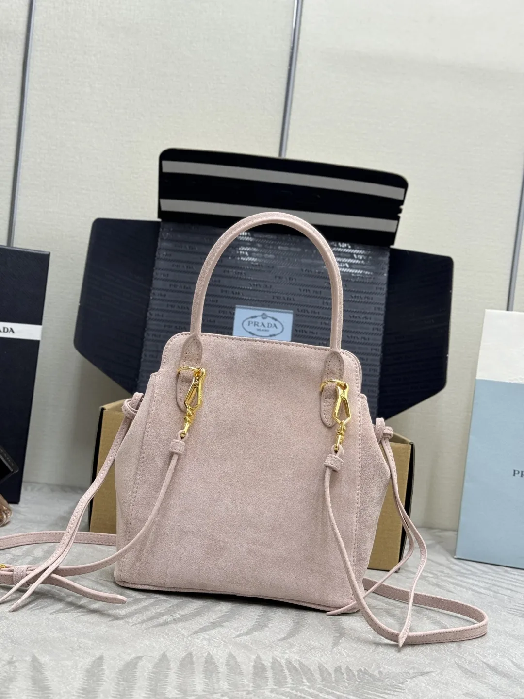 Suede Top-Handle Crossbody Bag D85018571 — view 2