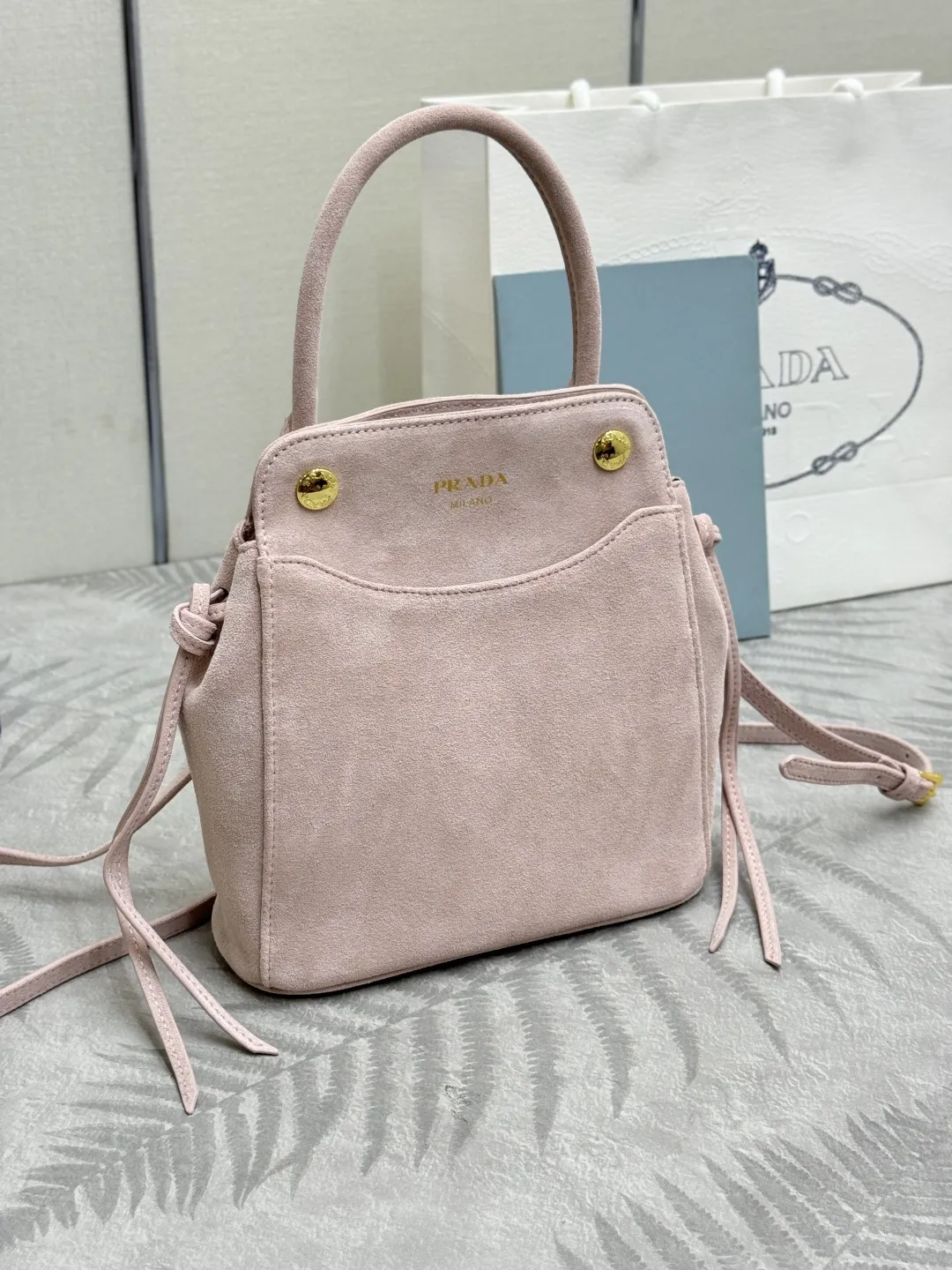 Suede Top-Handle Crossbody Bag D85018571 — view 3