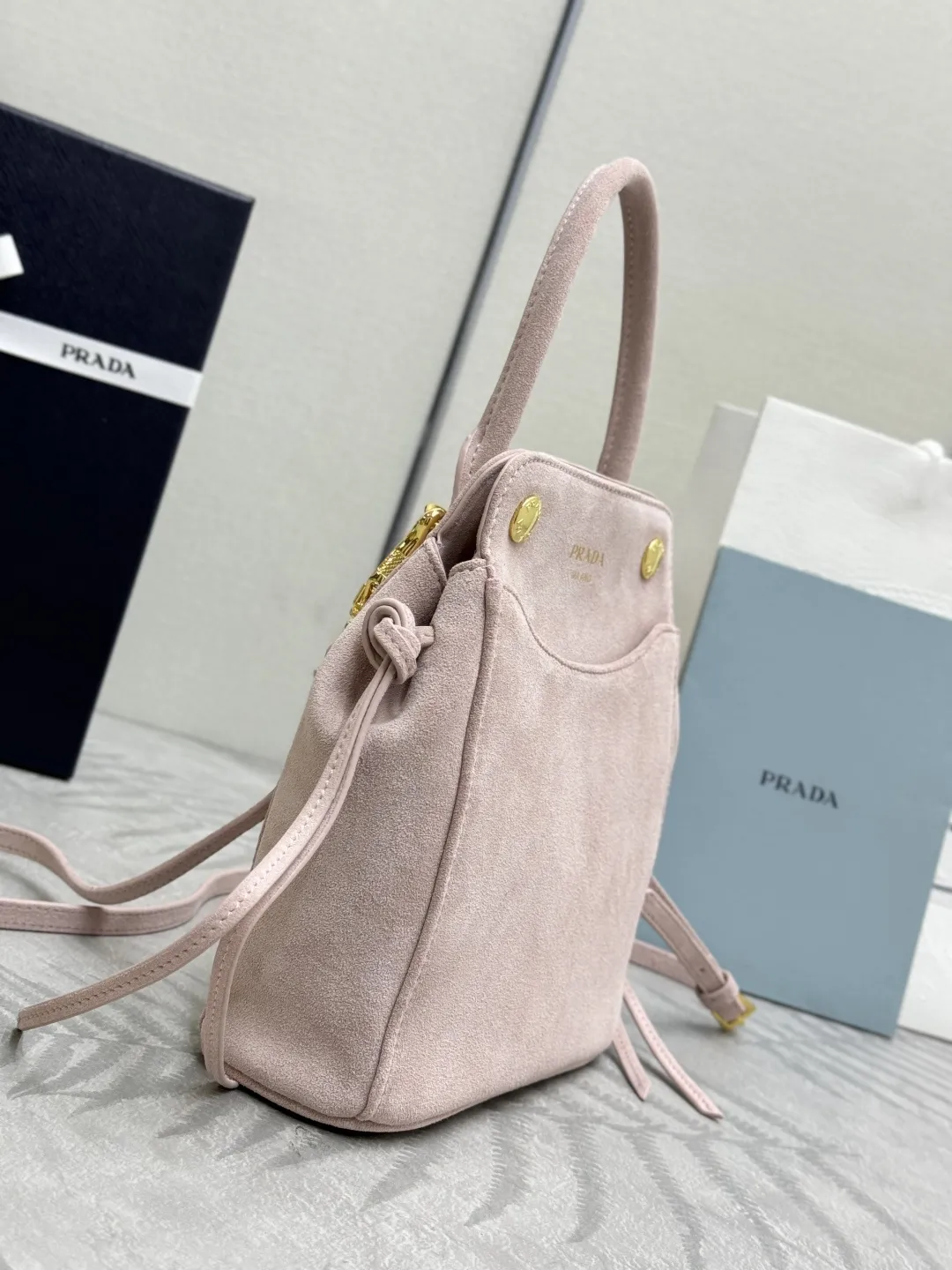 Suede Top-Handle Crossbody Bag D85018571 — view 4