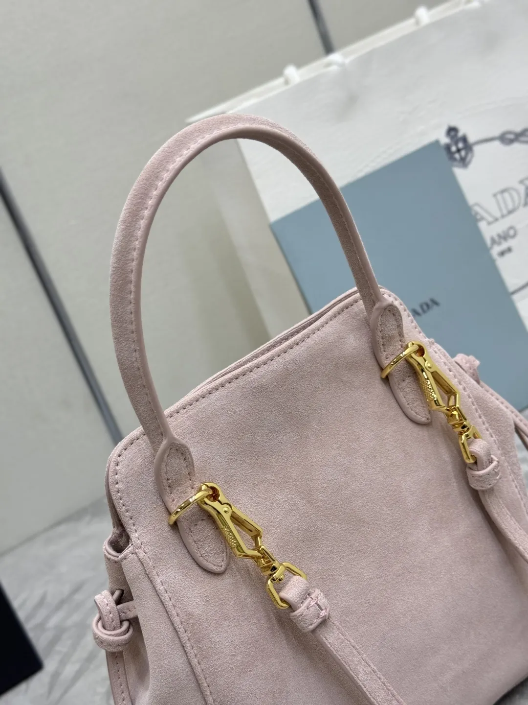 Suede Top-Handle Crossbody Bag D85018571 — view 6