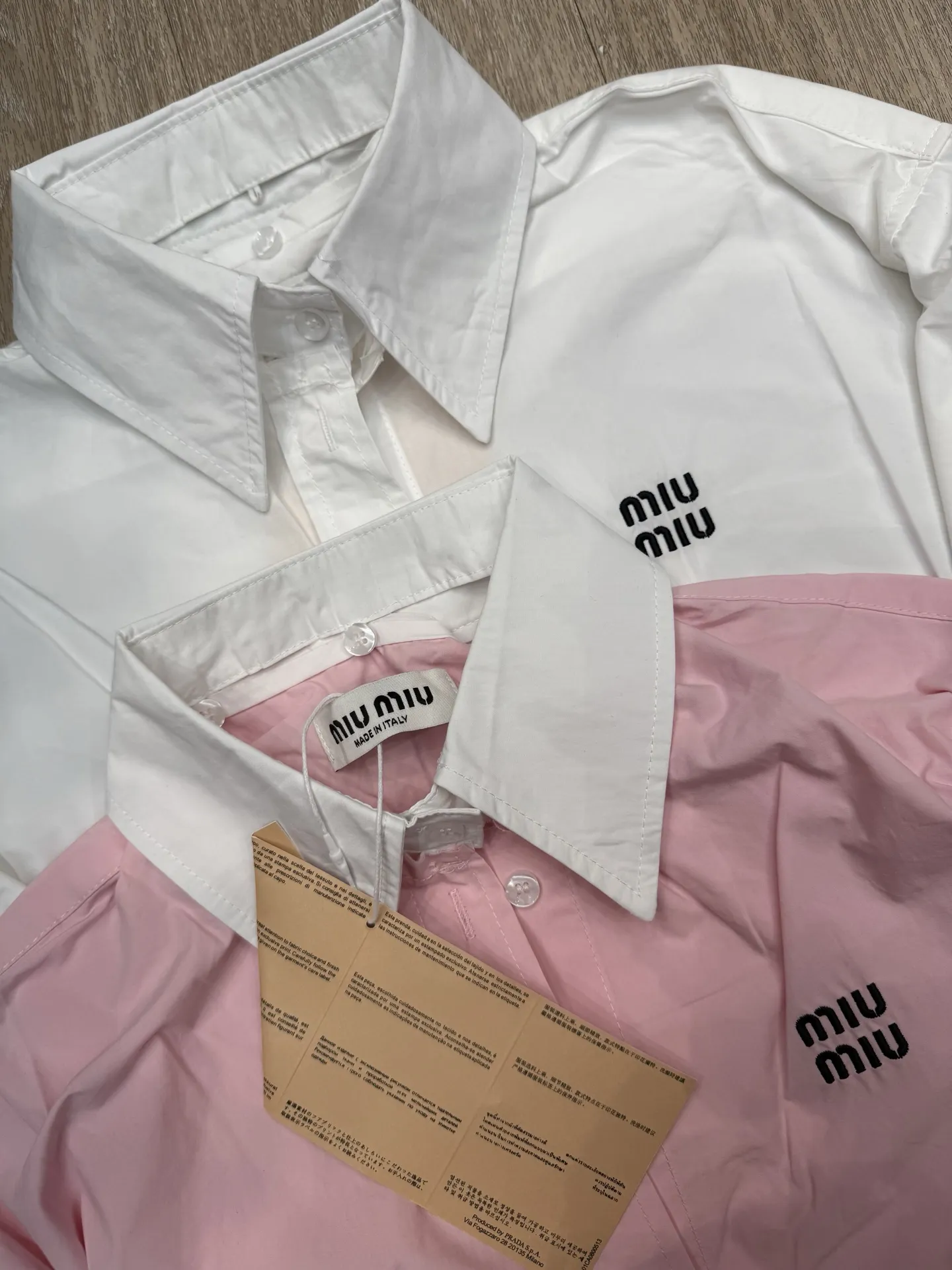 Logo Embroidered Cropped Cotton Shirt D8916087 — view 3