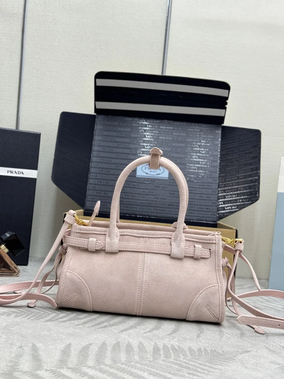 Softlux Suede Mini Top-Handle Bag D95018582 — view 11
