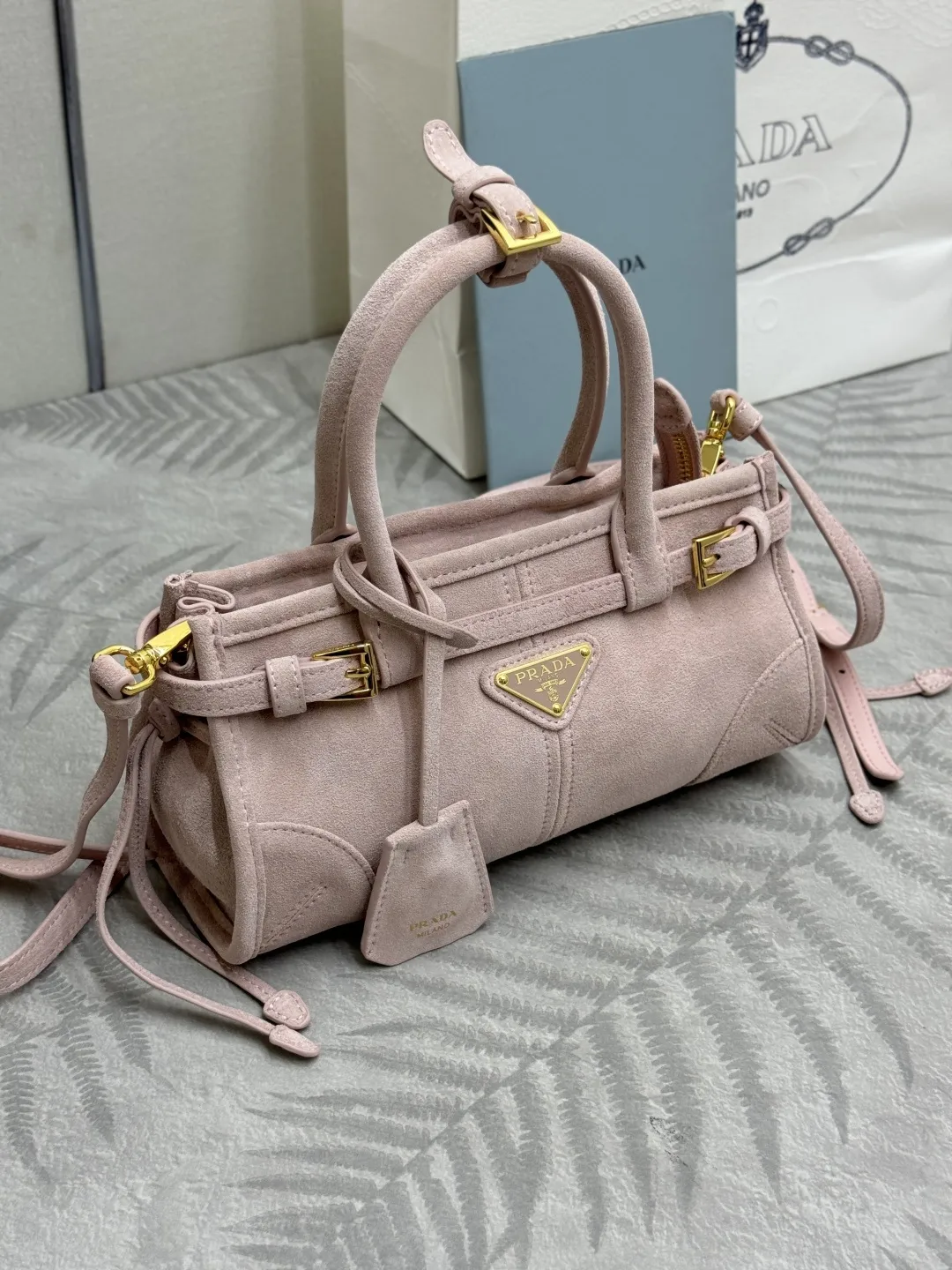 Softlux Suede Mini Top-Handle Bag D95018582 — view 12