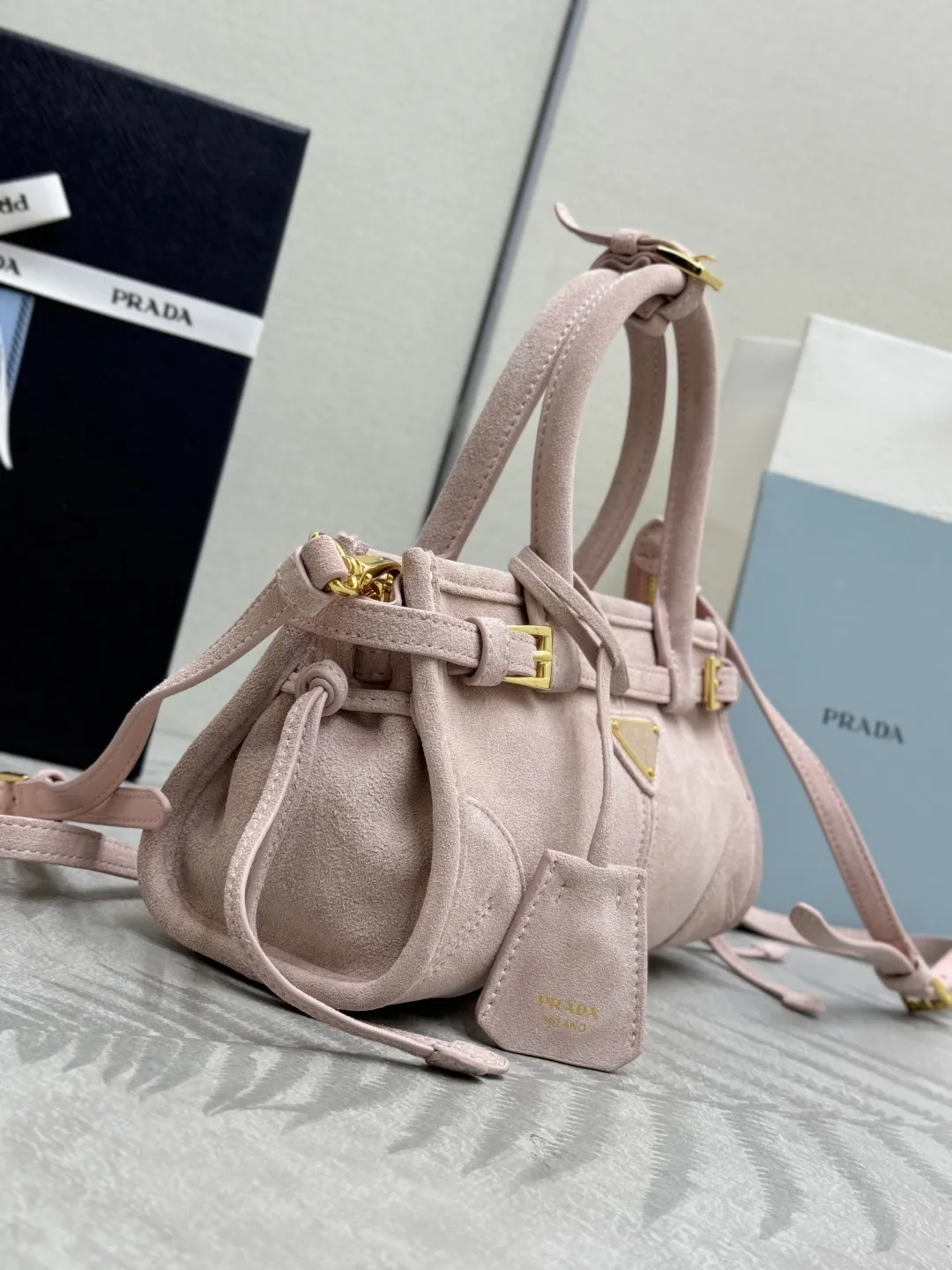 Softlux Suede Mini Top-Handle Bag D95018582 — view 13