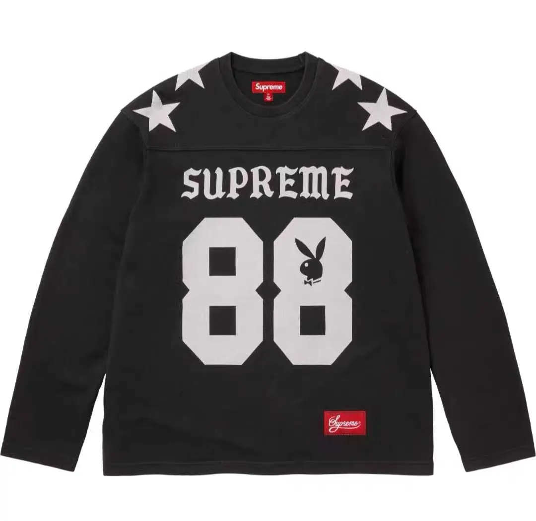 Supreme x Playboy 88 Football Jersey Long-Sleeve Top D10812070 — view 3