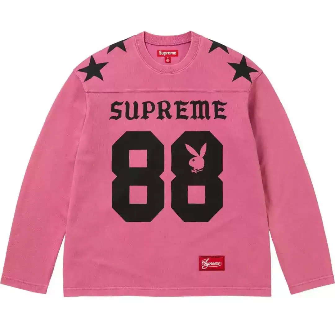 Supreme x Playboy 88 Football Jersey Long-Sleeve Top D5815890