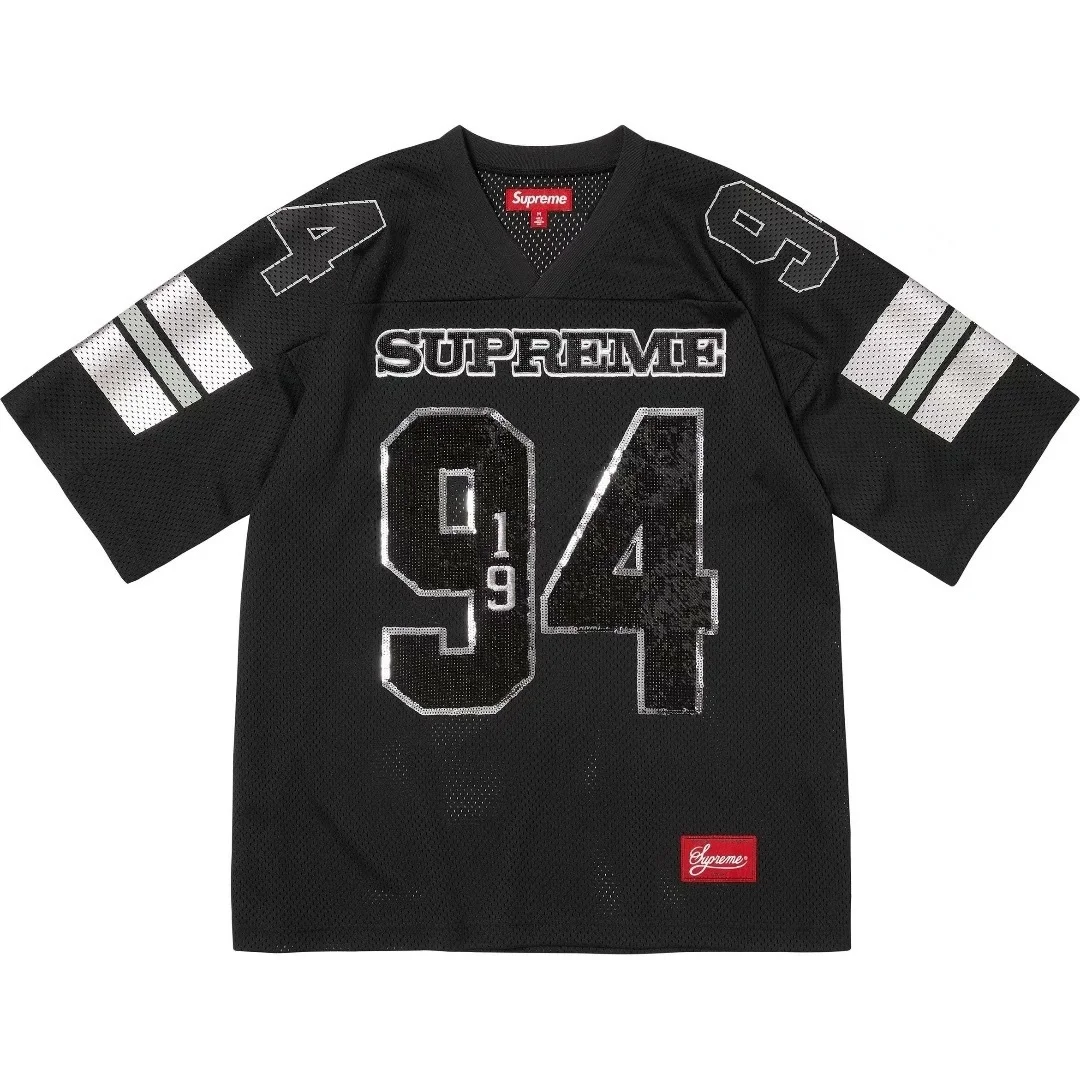 Sequin Mesh Football Jersey D9815755