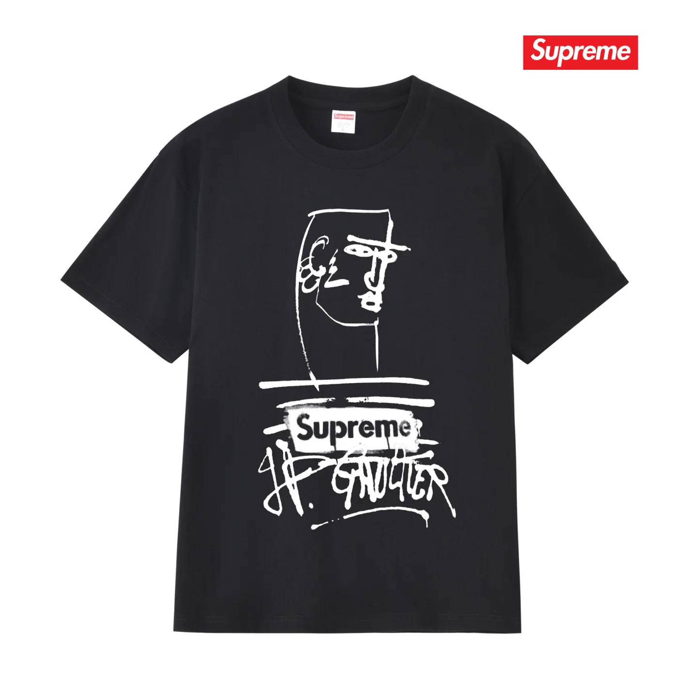 Supreme x Jean Paul Gaultier Printed Cotton T-Shirt D4015766
