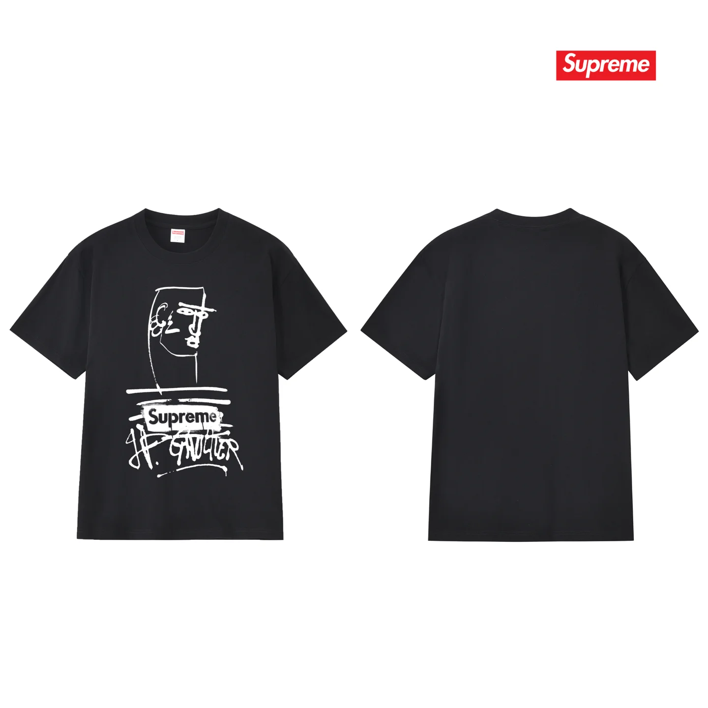 Supreme x Jean Paul Gaultier Printed Cotton T-Shirt D4015766 — view 2