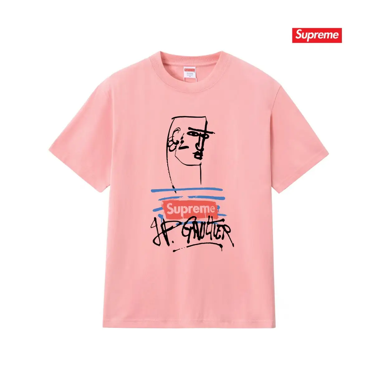 Supreme x Jean Paul Gaultier Printed Cotton T-Shirt D4015766 — view 5
