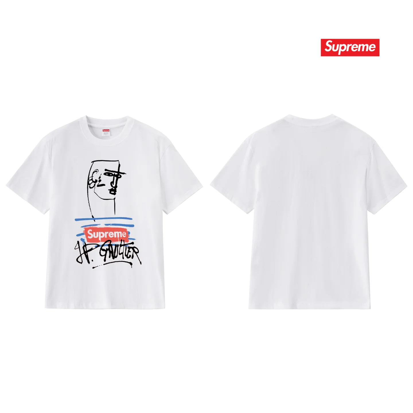 Supreme x Jean Paul Gaultier Graffiti Print T-Shirt D9012096 — view 4