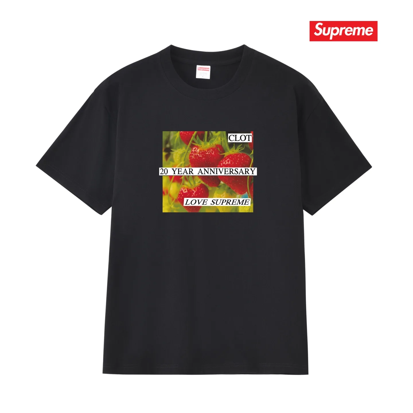 Supreme x CLOT Strawberry Print T-Shirt D4015793