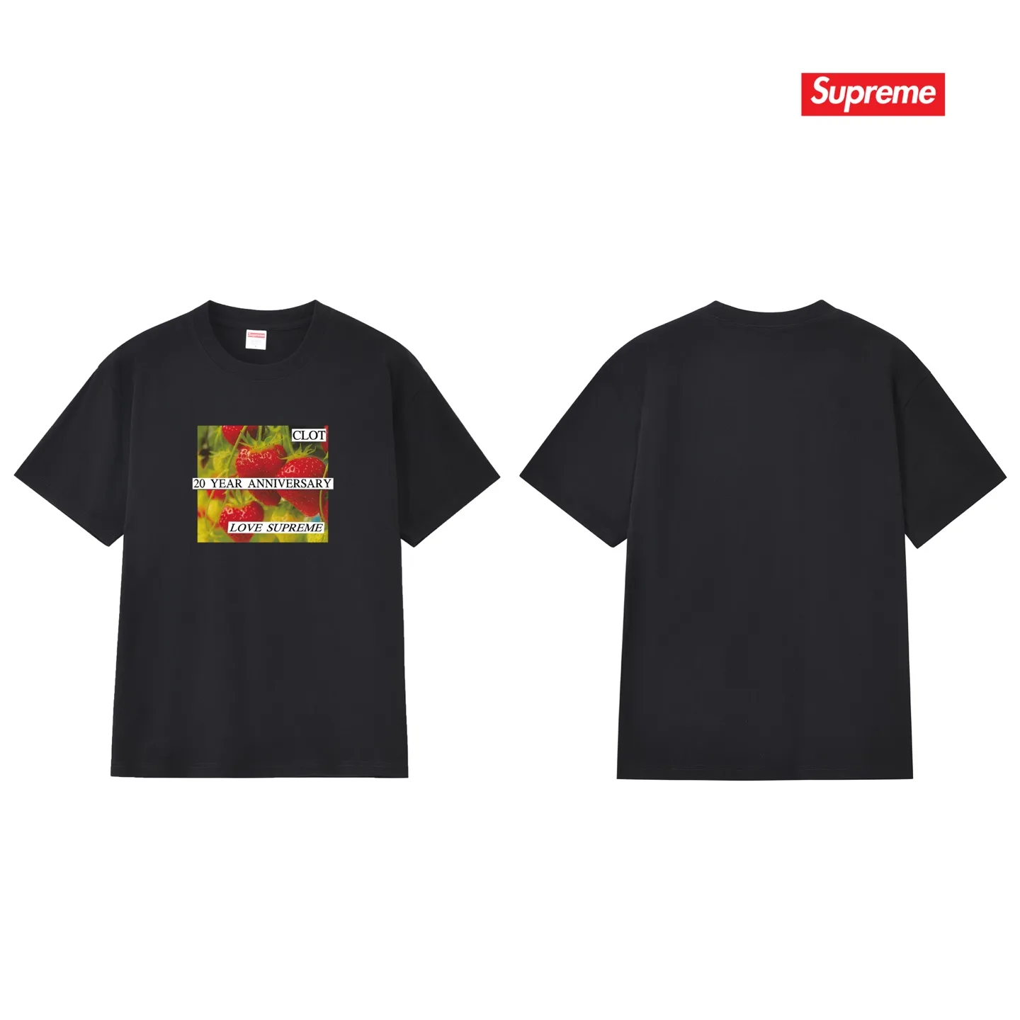 Supreme x CLOT Strawberry Print T-Shirt D9012124 — view 2