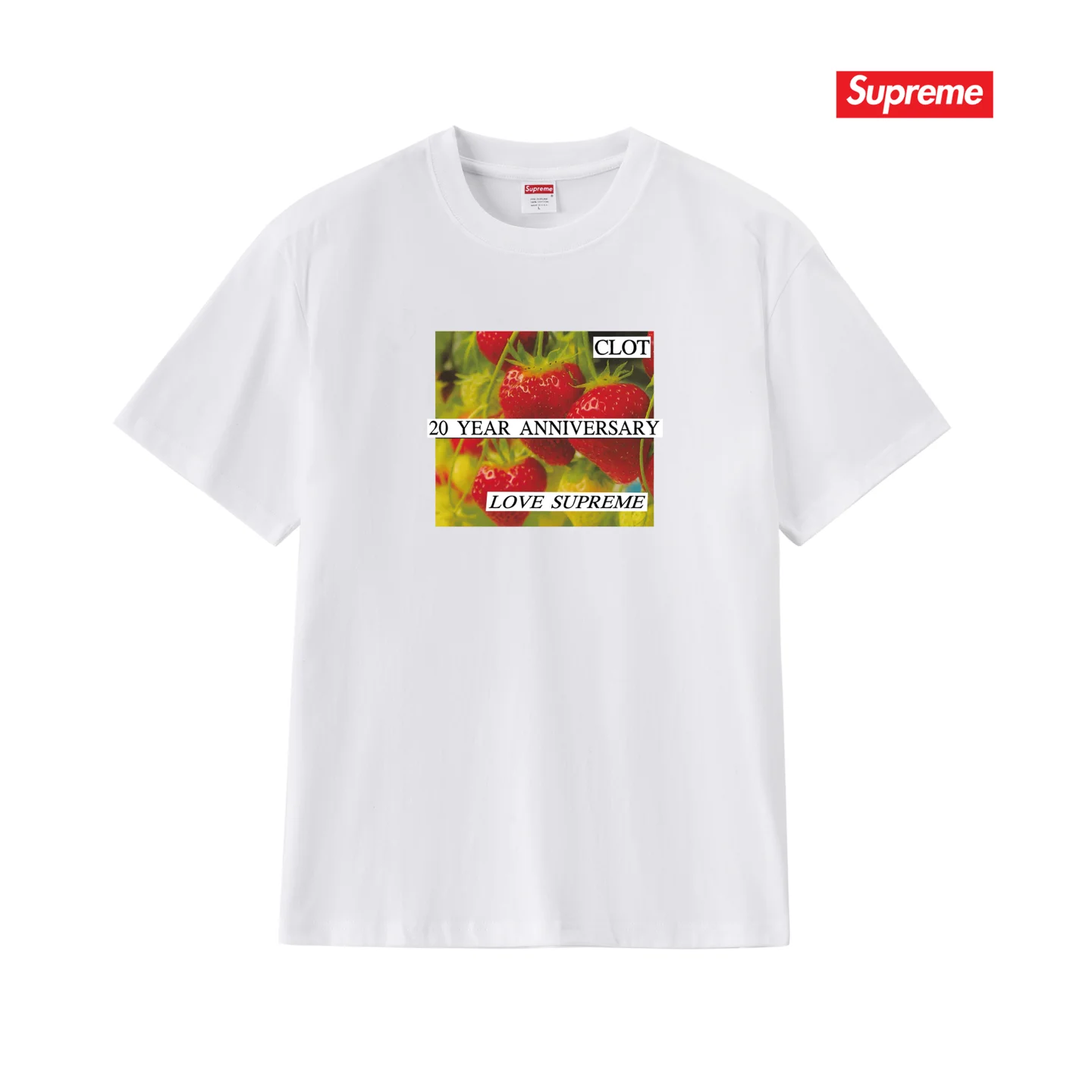 Supreme x CLOT Strawberry Print T-Shirt D9012124 — view 3