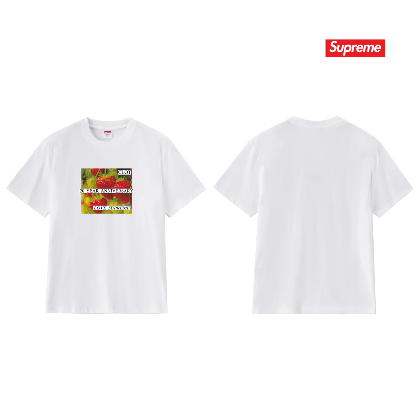 Supreme x CLOT Strawberry Print T-Shirt D9012124 — view 4