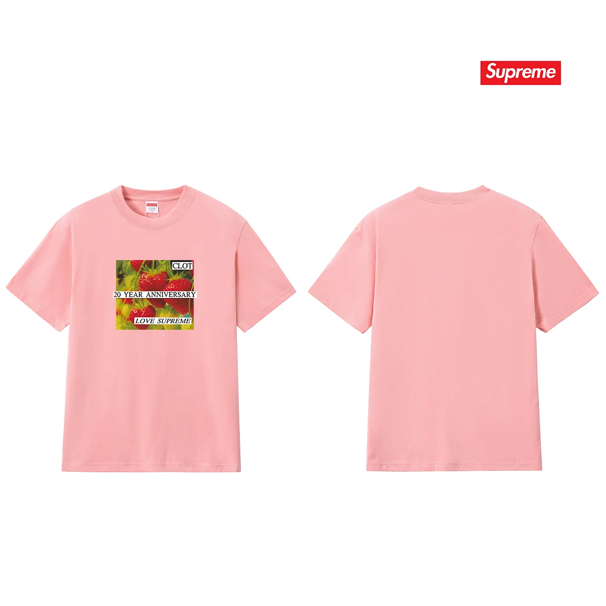 Supreme x CLOT Strawberry Print T-Shirt D9012124 — view 8