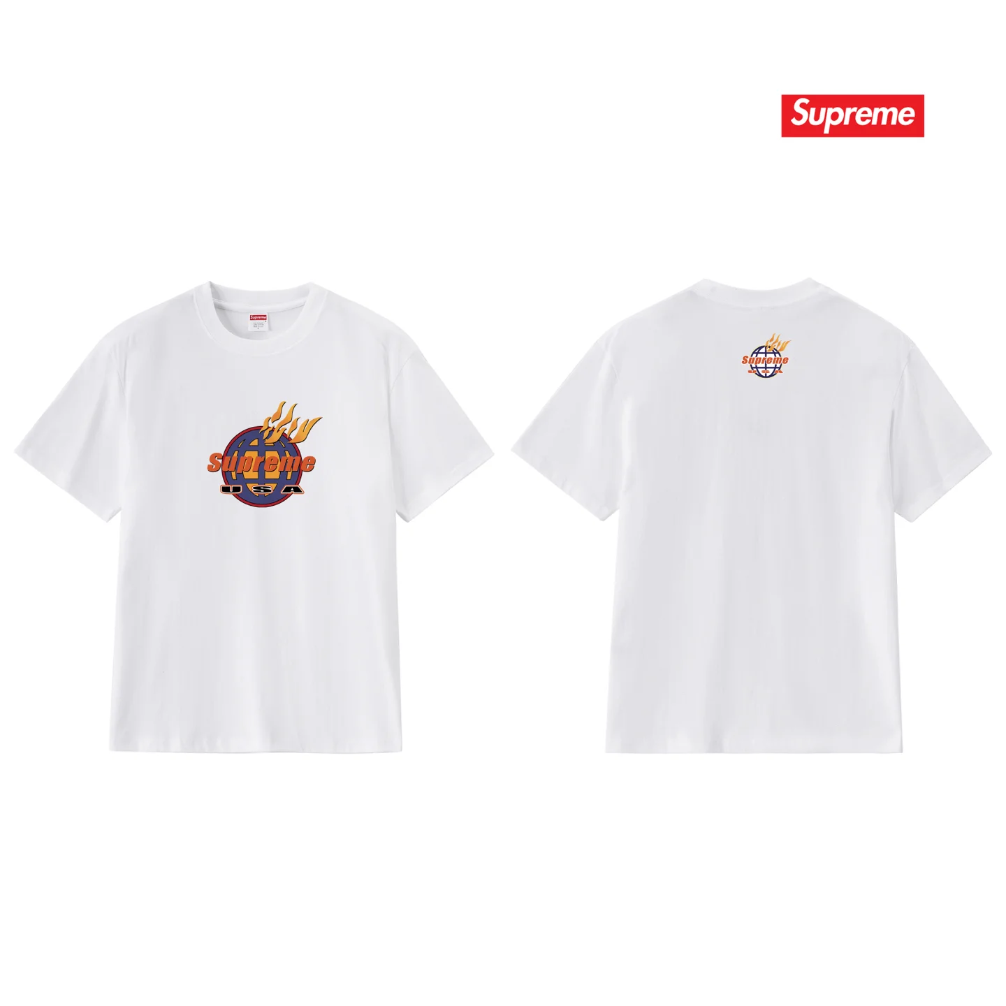 Fire Logo Graphic Cotton T-Shirt D4015792 — view 6