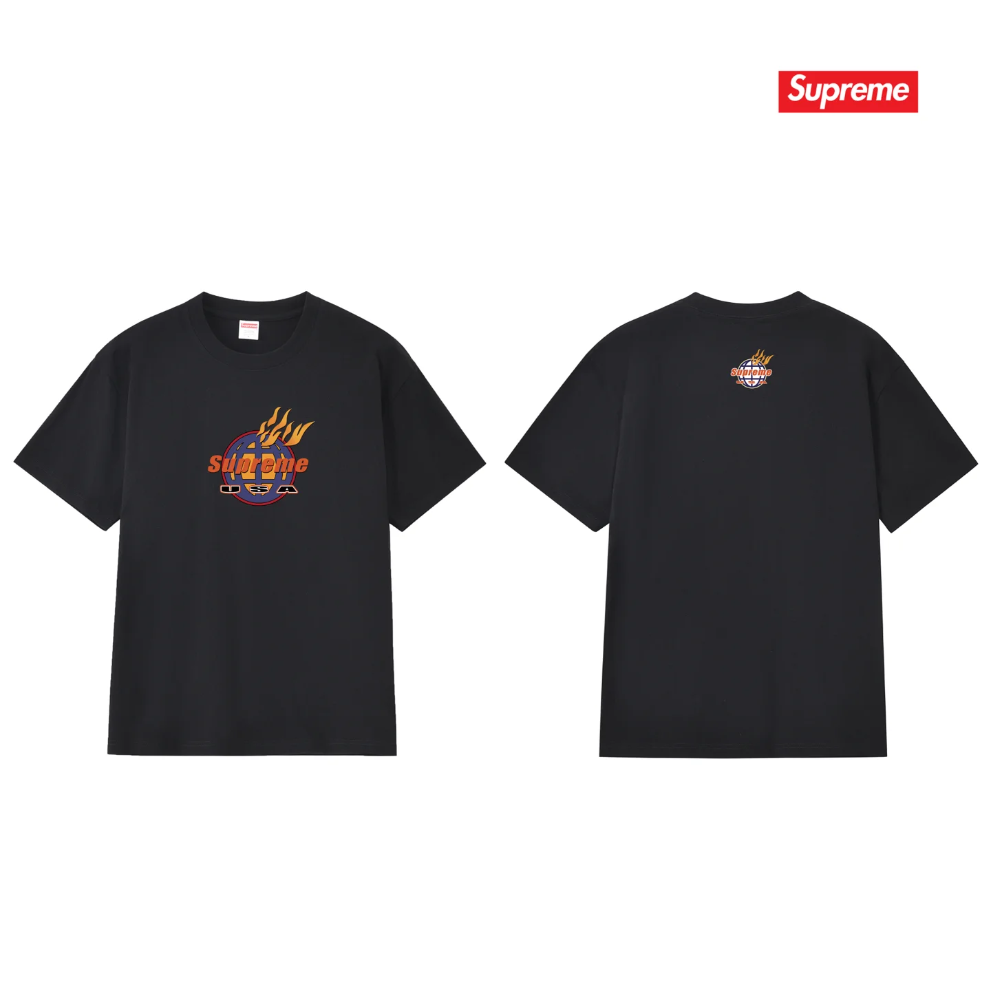 Fire Logo Graphic Cotton T-Shirt D9012123 — view 3