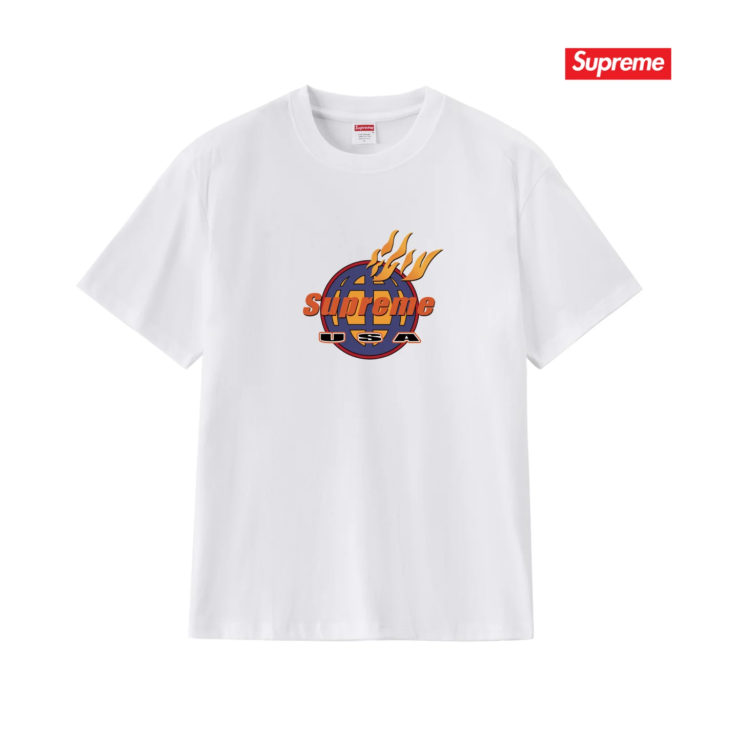 Fire Logo Graphic Cotton T-Shirt D9012123 — view 4