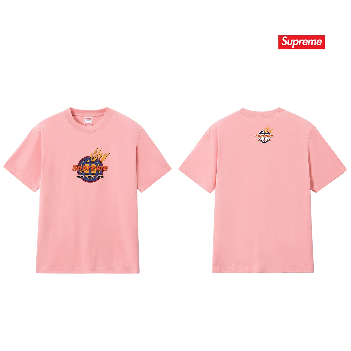 Fire Logo Graphic Cotton T-Shirt D9012123 — view 12