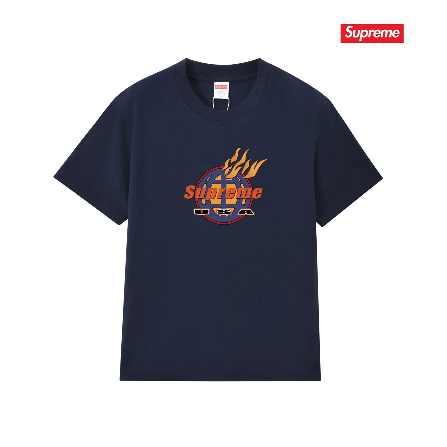 Fire Logo Graphic Cotton T-Shirt D9012123 — view 13