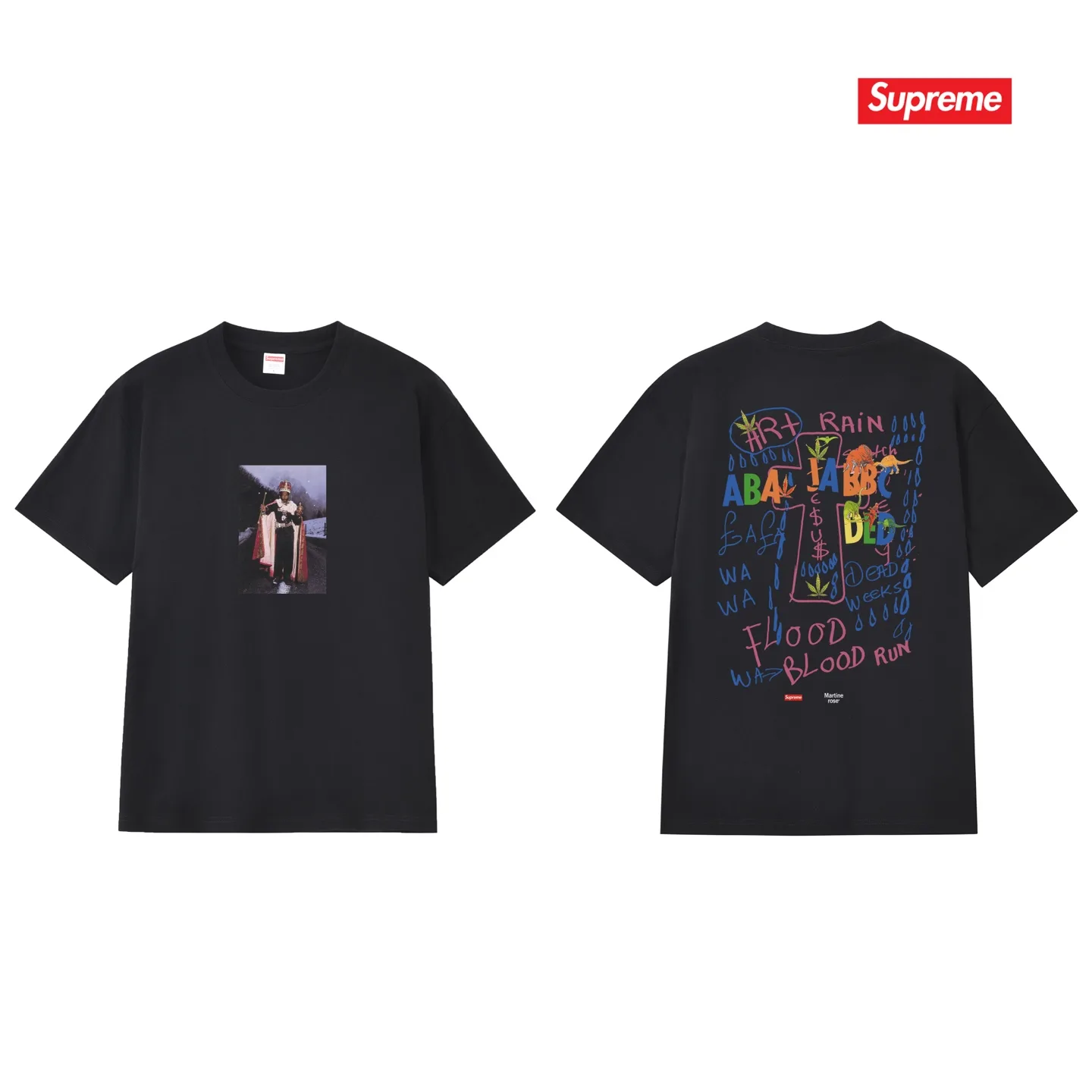 Supreme x Martine Rose Graphic Print Cotton T-Shirt D4015789 — view 3