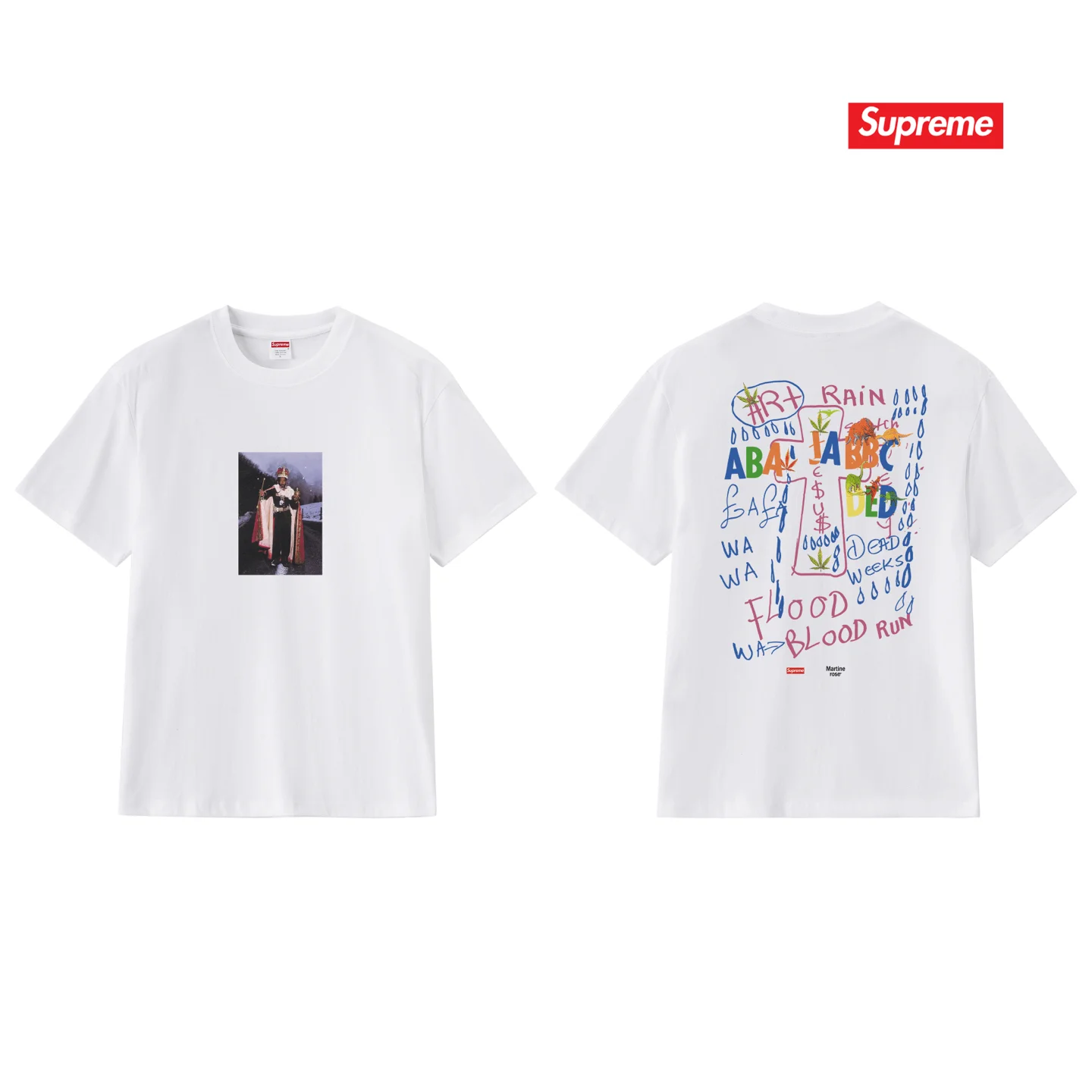 Supreme x Martine Rose Graphic Print Cotton T-Shirt D4015789 — view 6