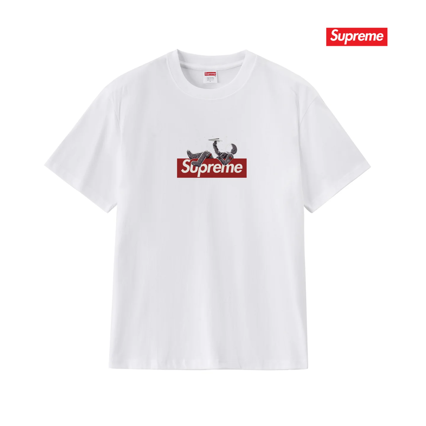 Astronaut Box Logo Cotton T-Shirt D9012110 — view 3