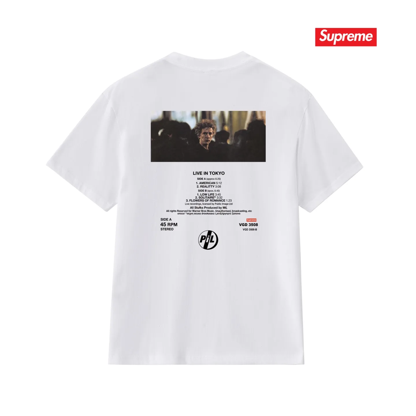 Supreme x Public Image Ltd Photo Print T-Shirt D4015767 — view 5