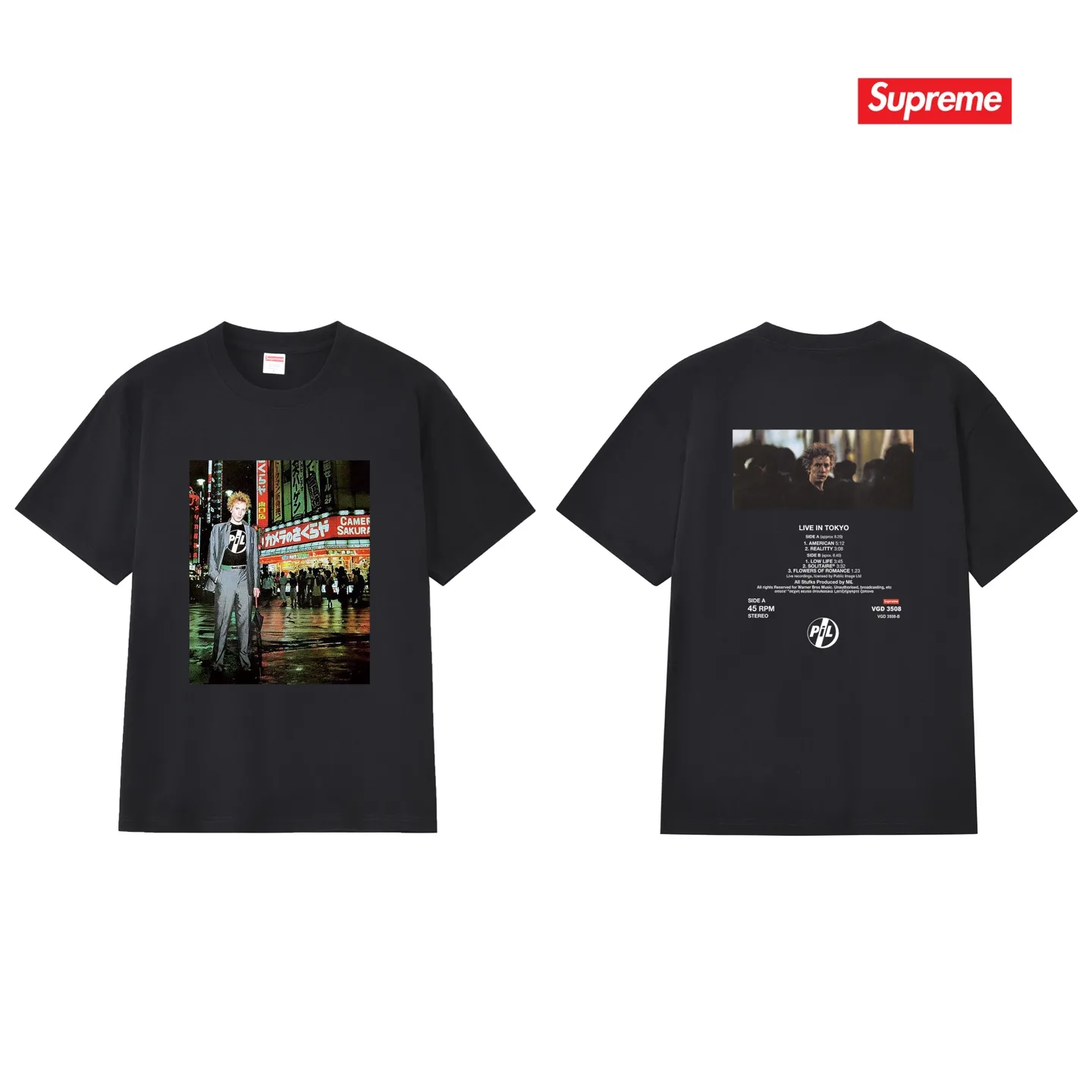 Supreme x Public Image Ltd Photo Print T-Shirt D9012097 — view 3