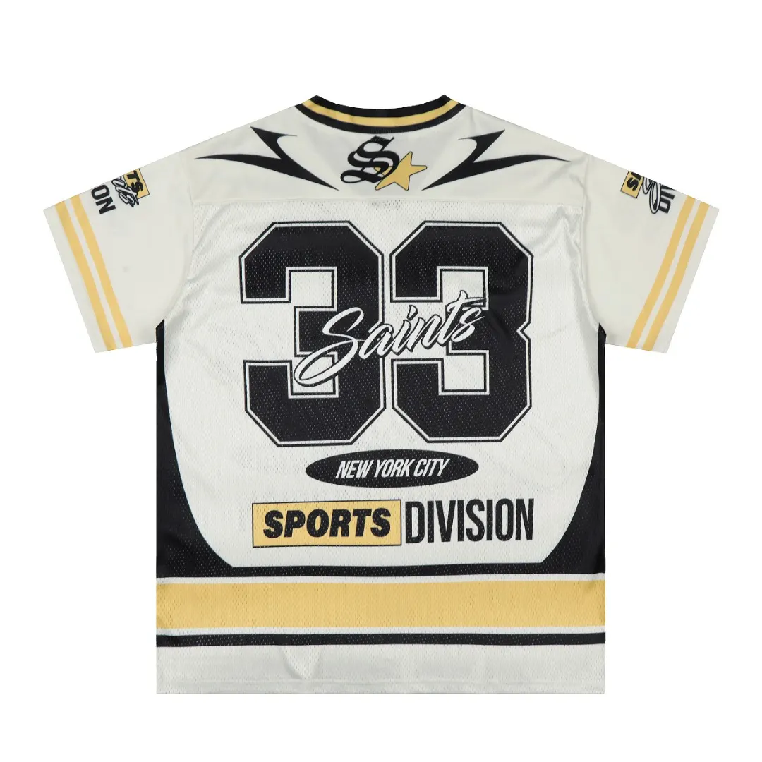 Saint Michael Mesh V-Neck Jersey T-Shirt D8811920 — view 3