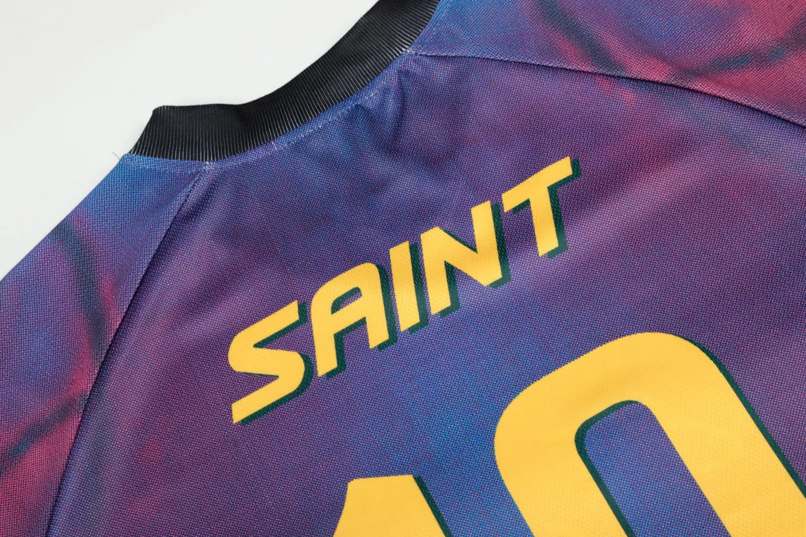 Saint Michael Graphic Print V-Neck Jersey T-Shirt D8811927 — view 6