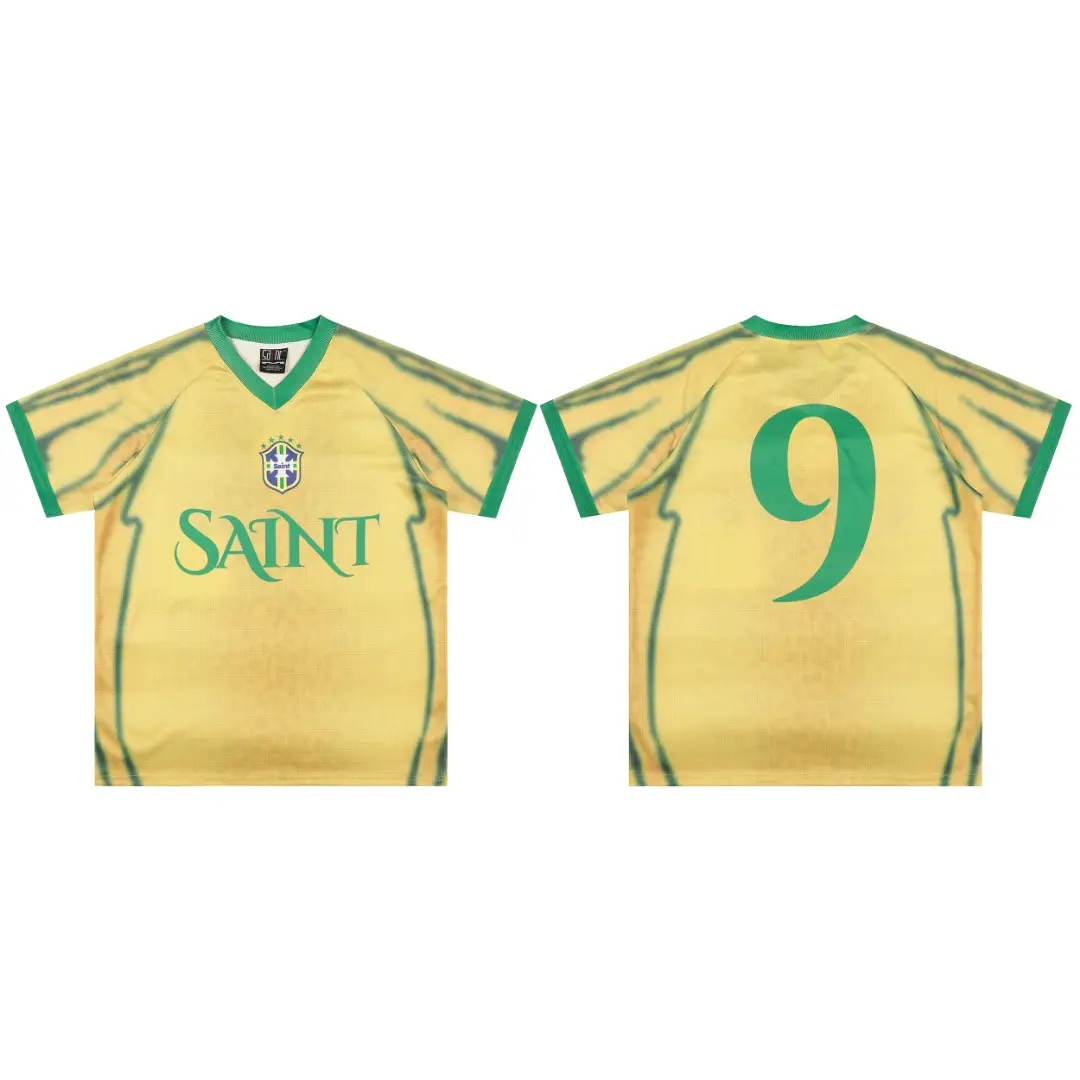 Saint Michael V-Neck Graphic Jersey T-Shirt D8811924