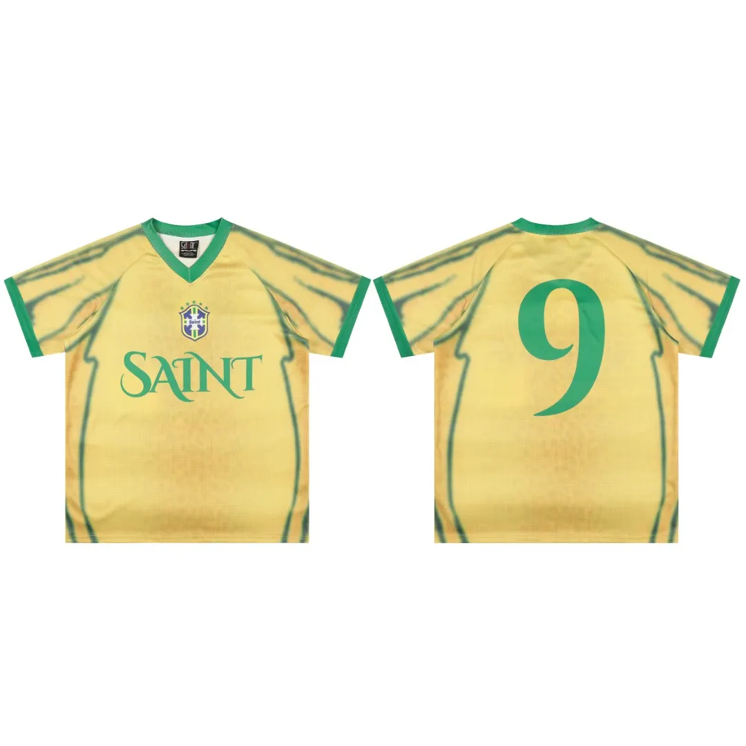 Saint Michael V-Neck Graphic Jersey T-Shirt D8811924
