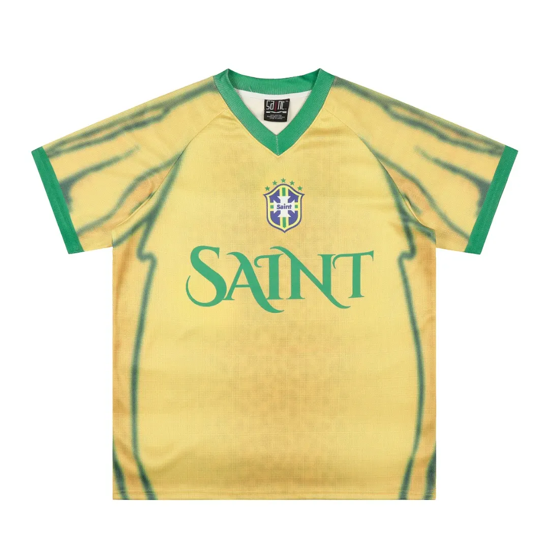 Saint Michael V-Neck Graphic Jersey T-Shirt D8811924 — view 2