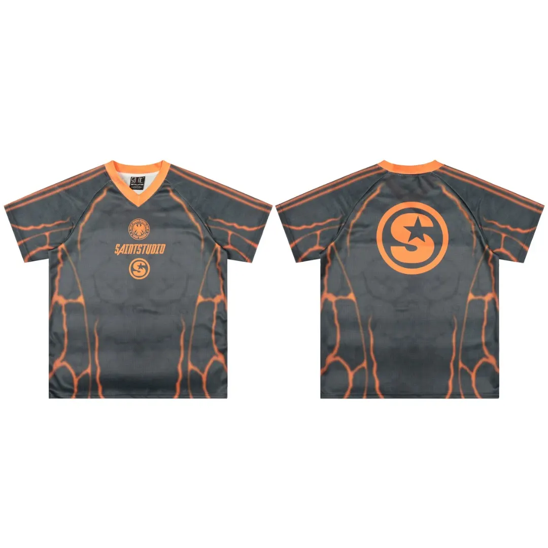 Saint Michael Graphic Print V-Neck Jersey D8811923