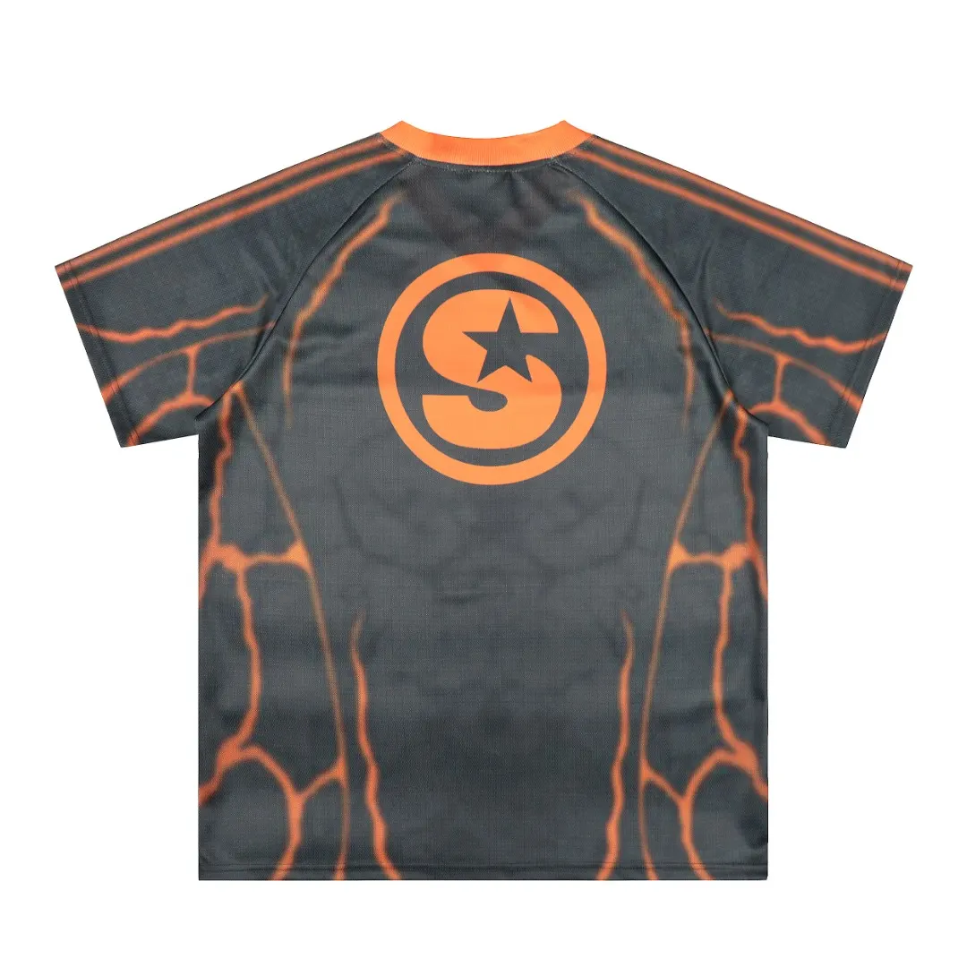 Saint Michael Graphic Print V-Neck Jersey D8811923 — view 3