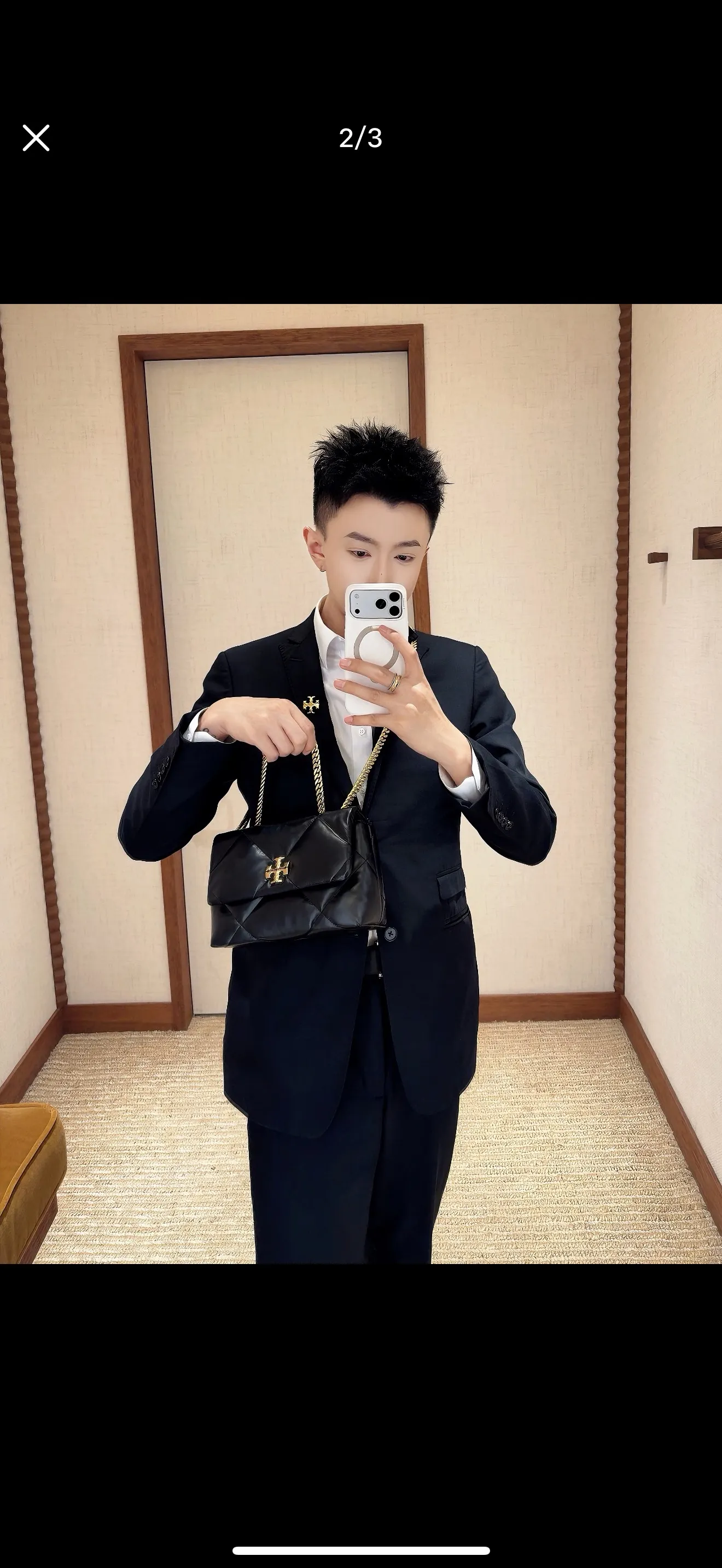 Kira Quilted Chain Shoulder Bag D31018024 — view 6