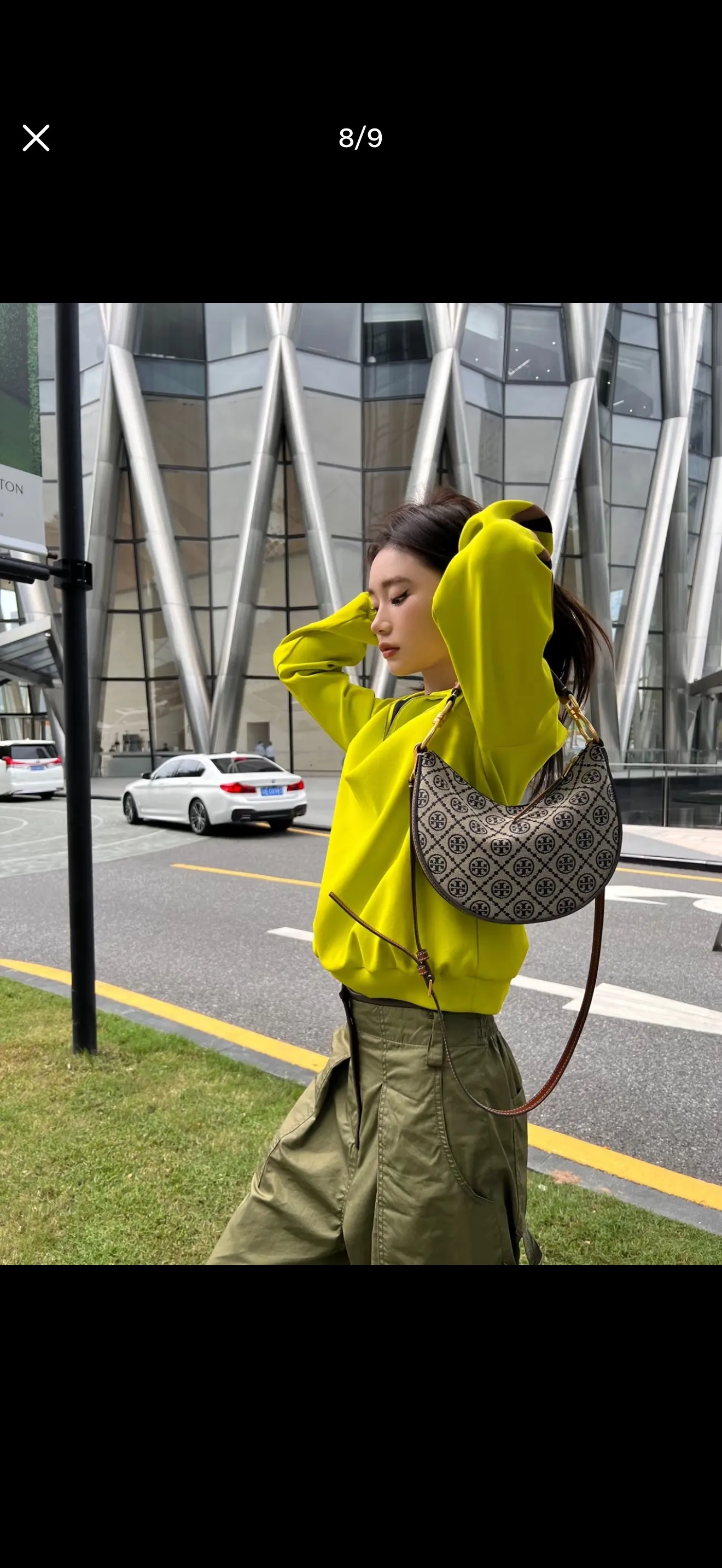 TB Mini Jacquard Crescent Bag D32018033 — view 6