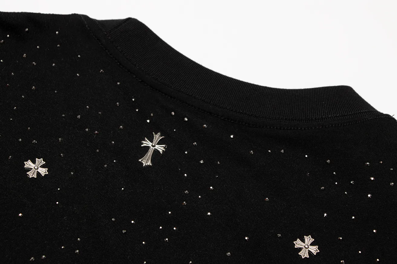 Embellished Cross Patch Cotton T-Shirt D11512025 — view 6