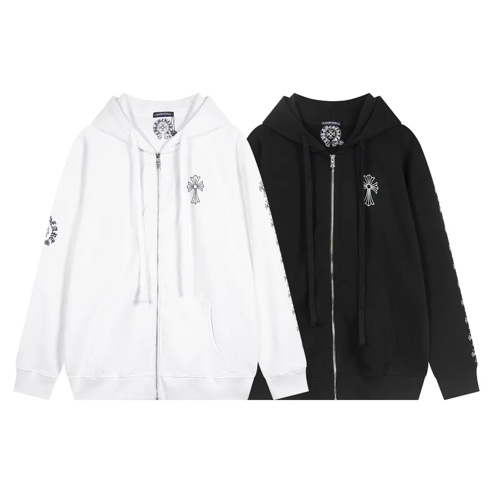 Logo-Print Zip-Up Cotton-Blend Hoodie D12515955