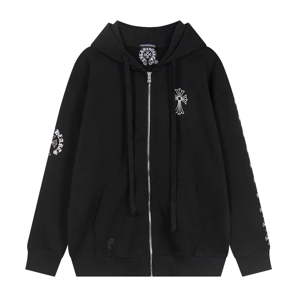 Logo-Print Zip-Up Cotton-Blend Hoodie D12515955 — view 2