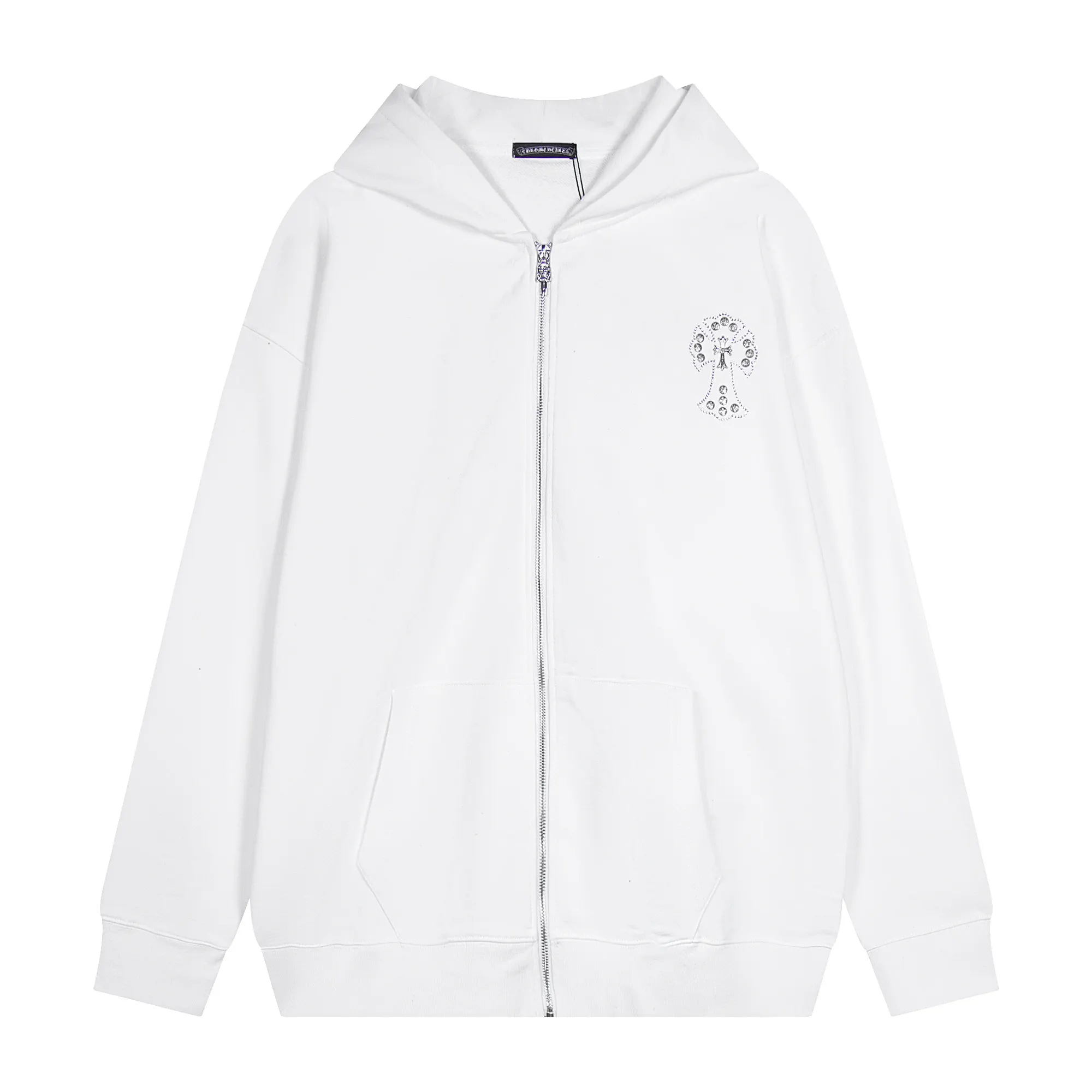 Rhinestone Cross Logo Zip-Up Hoodie D13515954 — view 2