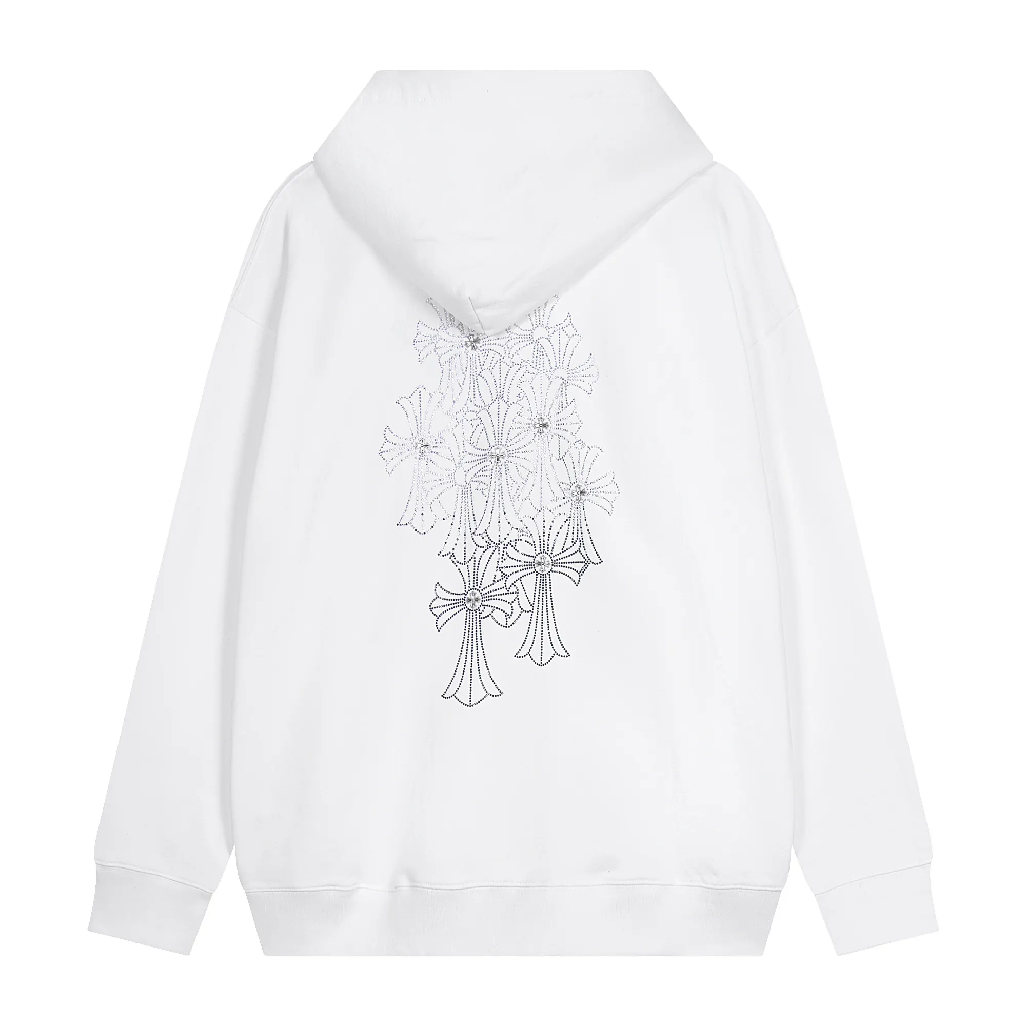 Rhinestone Cross Logo Zip-Up Hoodie D13515954 — view 3