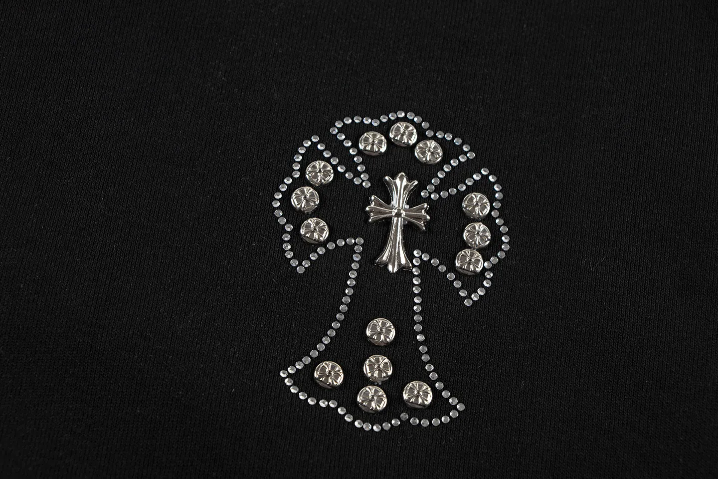 Rhinestone Cross Logo Zip-Up Hoodie D13515954 — view 6