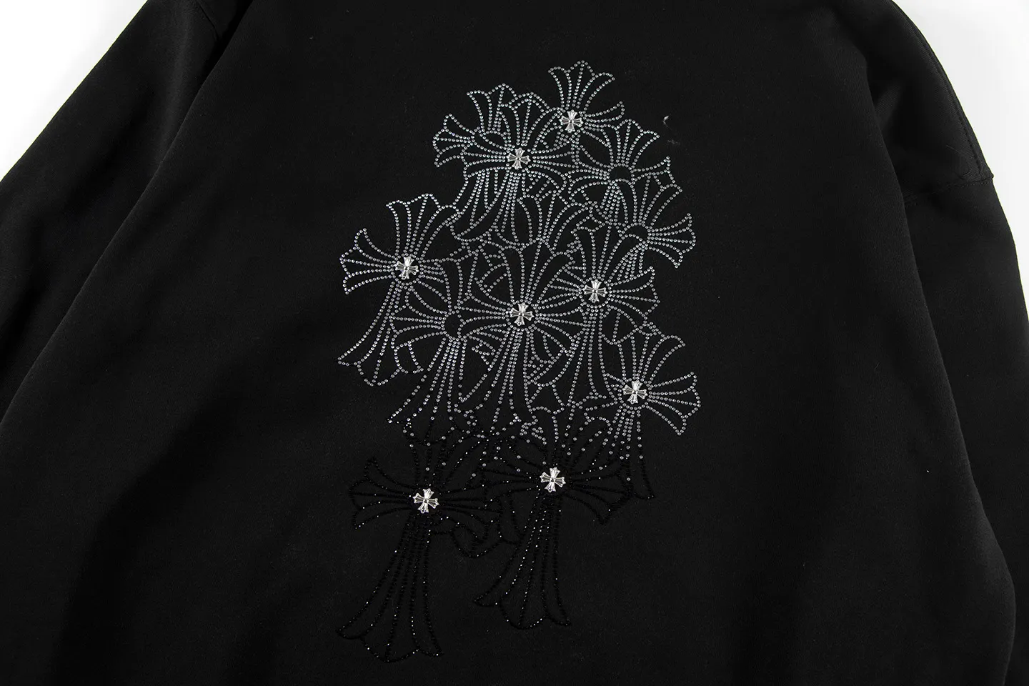 Rhinestone Cross Logo Zip-Up Hoodie D13515954 — view 8