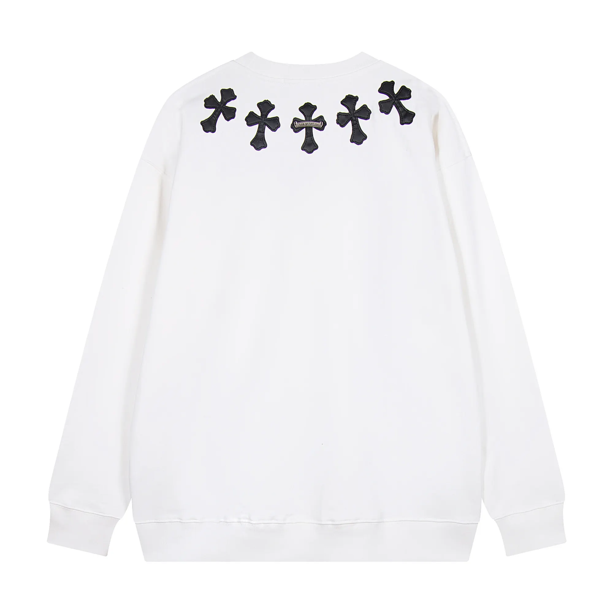 Leather Cross Patch Crew-Neck Sweatshirt D9515948 — view 3