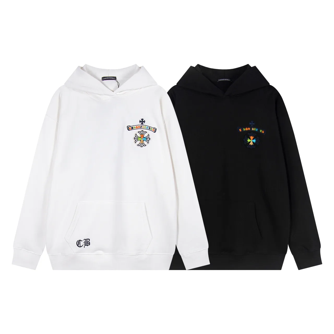 Rainbow Logo Embroidered Cotton Hoodie D12515947