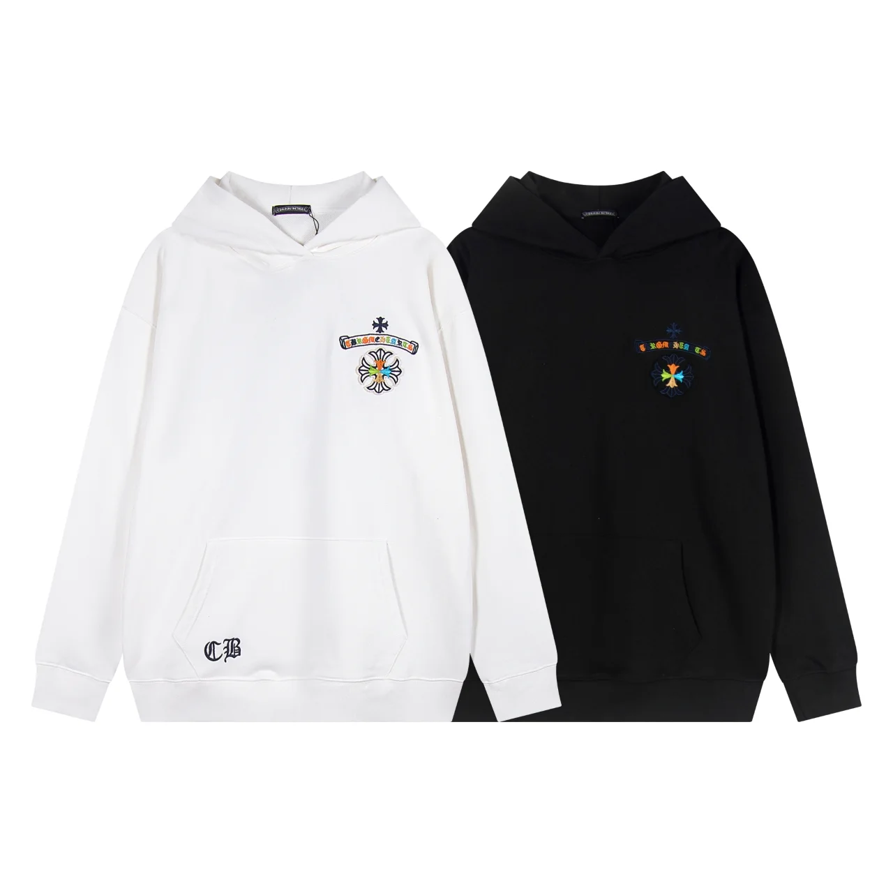 Rainbow Logo Embroidered Cotton Hoodie D12515947